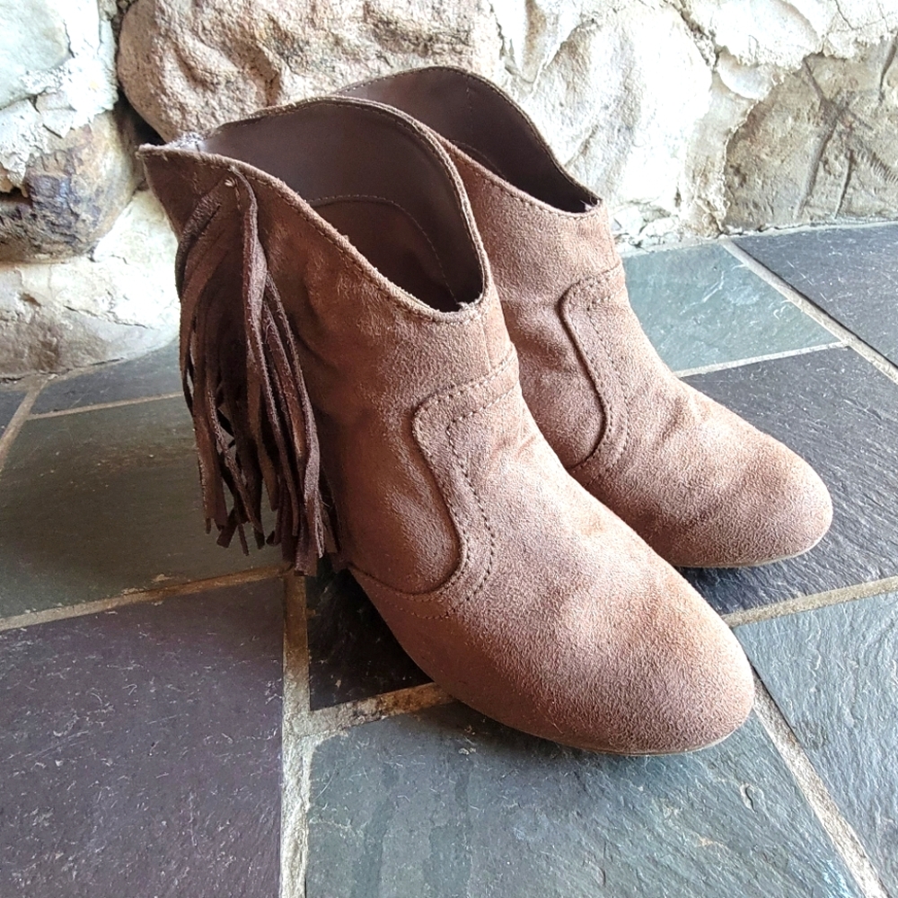 American Eagle Outfitters Fringe Heel Bootie